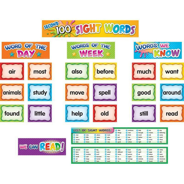 2ND 100 SIGHT WORD POCKT CHRT CARDS-Learning Materials-JadeMoghul Inc.