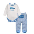 2pcs Baby Girls Boys Clothes Set Long Sleeve Rompers And Pants Roupa Infantil Menina Menino Bebe Newborn Clothing China KF092-blue car-9M-JadeMoghul Inc.