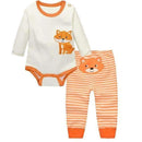 2pcs Baby Girls Boys Clothes Set Long Sleeve Rompers And Pants Roupa Infantil Menina Menino Bebe Newborn Clothing China KF092-orange fox-9M-JadeMoghul Inc.
