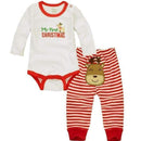 2pcs Baby Girls Boys Clothes Set Long Sleeve Rompers And Pants Roupa Infantil Menina Menino Bebe Newborn Clothing China KF092-red christmas-9M-JadeMoghul Inc.