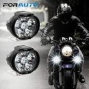 2Pcs Motorcycles Headlight 6500k White Super Bright 6 LED Working Spot Light Motorbike Fog Lamp 1200LM LED Scooters Spotlight JadeMoghul Inc. 