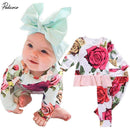 2PCS Newborn Infant Baby Girls Clothes Set Flower Cute T- Shirts Tops Long Sleeve Pants Outfits Girl Clothes Set-4-6 months-JadeMoghul Inc.
