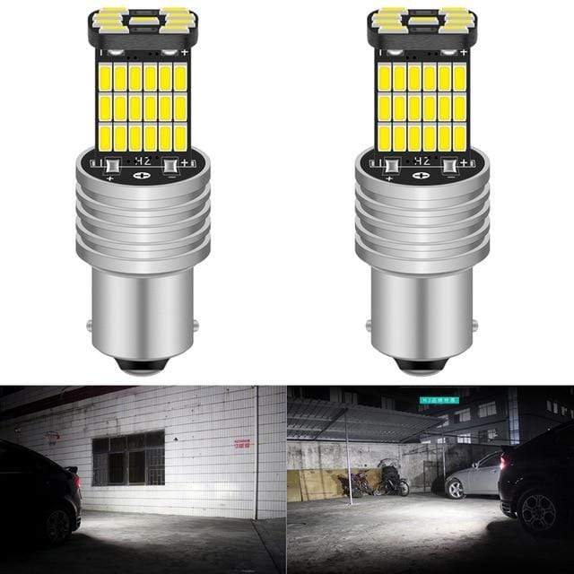 2pcs P21W 1156 BA15S LED Bulbs Car Lights Turn Signal Reverse Brake Light R5W 4014 LEDs 12V DC Automobiles Lamp DRL for Skoda JadeMoghul Inc. 