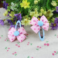 2pcs/Set Cute Hair Clips For Girls Glitter Rainbow Felt Fabric Flowers Hairpins Cat Ears Bunny Barrettes Kids Hair Accessories AExp