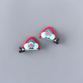 2pcs/Set Cute Hair Clips For Girls Glitter Rainbow Felt Fabric Flowers Hairpins Cat Ears Bunny Barrettes Kids Hair Accessories AExp