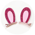 2pcs/Set Cute Hair Clips For Girls Glitter Rainbow Felt Fabric Flowers Hairpins Cat Ears Bunny Barrettes Kids Hair Accessories AExp