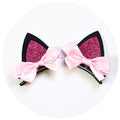 2pcs/Set Cute Hair Clips For Girls Glitter Rainbow Felt Fabric Flowers Hairpins Cat Ears Bunny Barrettes Kids Hair Accessories AExp