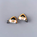 2pcs/Set Cute Hair Clips For Girls Glitter Rainbow Felt Fabric Flowers Hairpins Cat Ears Bunny Barrettes Kids Hair Accessories AExp