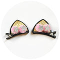2pcs/Set Cute Hair Clips For Girls Glitter Rainbow Felt Fabric Flowers Hairpins Cat Ears Bunny Barrettes Kids Hair Accessories AExp