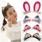 2pcs/Set Cute Hair Clips For Girls Glitter Rainbow Felt Fabric Flowers Hairpins Cat Ears Bunny Barrettes Kids Hair Accessories AExp