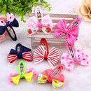 2pcs/Set Cute Hair Clips For Girls Glitter Rainbow Felt Fabric Flowers Hairpins Cat Ears Bunny Barrettes Kids Hair Accessories JadeMoghul Inc. 
