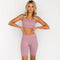 2PCS/Set Seamless Fitness Women Yoga Suit High Stretchy Workout Sport Set Padded Sports Bra High Waist Sports Legging Gym AExp
