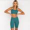 2PCS/Set Seamless Fitness Women Yoga Suit High Stretchy Workout Sport Set Padded Sports Bra High Waist Sports Legging Gym AExp