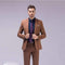 2pcs Slim Fit Men Business Suit-Coffee-S-JadeMoghul Inc.