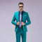 2pcs Slim Fit Men Business Suit-Green-S-JadeMoghul Inc.