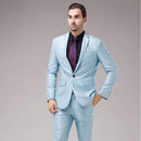2pcs Slim Fit Men Business Suit-White-S-JadeMoghul Inc.