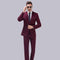 2pcs Slim Fit Men Business Suit-Wine Red-S-JadeMoghul Inc.