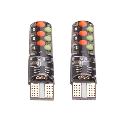 2pcs T10 w5w RGB LED Bulb 12SMD COB canbus 194 168 Car With Remote Controller Flash/Strobe Reading Wedge Light Clearance lights JadeMoghul Inc. 