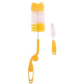 2pcs/set Baby Bottle Brush Nipple Brush 360-degree Rotating Head Cleaning Sponge Cup Brush Kit Color by random-by random 2-JadeMoghul Inc.