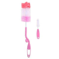2pcs/set Baby Bottle Brush Nipple Brush 360-degree Rotating Head Cleaning Sponge Cup Brush Kit Color by random-by random 3-JadeMoghul Inc.