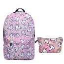 2Pcs/set Unicorn Backpack 3D animal Printing BackPack Travel Softback school Bag Mochila School Backpack For Girls Bagpack Set--JadeMoghul Inc.