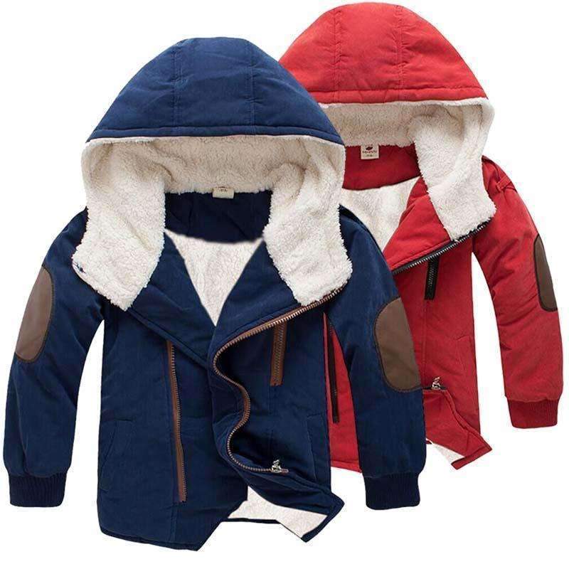 3-11Yrs Baby Boys&Girls Cotton Winter Fashion Jacket&Outwear,Children Korean Cotton-padded Jacket,Boys fur Winter Warm Coat-as picture 1-4T-JadeMoghul Inc.