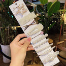 3/4/5pcs/Set Women Girls Elegant Full Pearls Geometric Hair Clips Sweet Hair Ornament Hairpin Barrette Headband Hair Accessories AExp