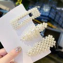 3/4/5pcs/Set Women Girls Elegant Full Pearls Geometric Hair Clips Sweet Hair Ornament Hairpin Barrette Headband Hair Accessories AExp
