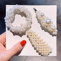 3/4/5pcs/Set Women Girls Elegant Full Pearls Geometric Hair Clips Sweet Hair Ornament Hairpin Barrette Headband Hair Accessories AExp