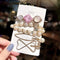 3/4/5pcs/Set Women Girls Elegant Full Pearls Geometric Hair Clips Sweet Hair Ornament Hairpin Barrette Headband Hair Accessories AExp
