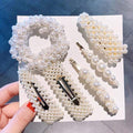 3/4/5pcs/Set Women Girls Elegant Full Pearls Geometric Hair Clips Sweet Hair Ornament Hairpin Barrette Headband Hair Accessories JadeMoghul Inc. 
