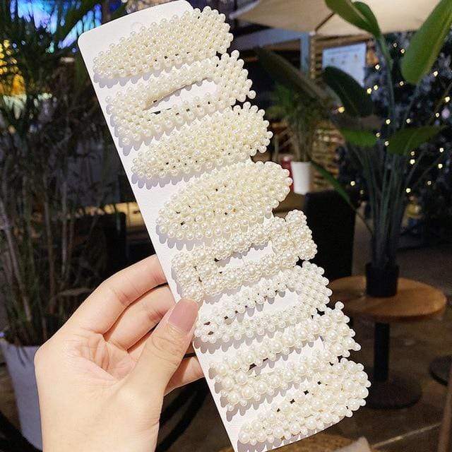 3/4/5pcs/Set Women Girls Elegant Full Pearls Geometric Hair Clips Sweet Hair Ornament Hairpin Barrette Headband Hair Accessories JadeMoghul Inc. 