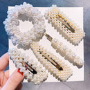 3/4/5pcs/Set Women Girls Elegant Full Pearls Geometric Hair Clips Sweet Hair Ornament Hairpin Barrette Headband Hair Accessories JadeMoghul Inc. 