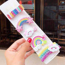 3/5pcs/Set New Girls Cute Rainbow Star Flower Hairpins Children Sweet Hair Clips Barrette Hair Ornament Fashion Hair Accessories AExp