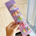 3/5pcs/Set New Girls Cute Rainbow Star Flower Hairpins Children Sweet Hair Clips Barrette Hair Ornament Fashion Hair Accessories AExp