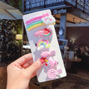 3/5pcs/Set New Girls Cute Rainbow Star Flower Hairpins Children Sweet Hair Clips Barrette Hair Ornament Fashion Hair Accessories AExp