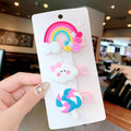 3/5pcs/Set New Girls Cute Rainbow Star Flower Hairpins Children Sweet Hair Clips Barrette Hair Ornament Fashion Hair Accessories AExp