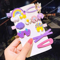 3/5pcs/Set New Girls Cute Rainbow Star Flower Hairpins Children Sweet Hair Clips Barrette Hair Ornament Fashion Hair Accessories AExp
