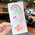 3/5pcs/Set New Girls Cute Rainbow Star Flower Hairpins Children Sweet Hair Clips Barrette Hair Ornament Fashion Hair Accessories AExp