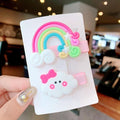 3/5pcs/Set New Girls Cute Rainbow Star Flower Hairpins Children Sweet Hair Clips Barrette Hair Ornament Fashion Hair Accessories AExp