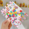 3/5pcs/Set New Girls Cute Rainbow Star Flower Hairpins Children Sweet Hair Clips Barrette Hair Ornament Fashion Hair Accessories AExp