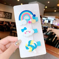 3/5pcs/Set New Girls Cute Rainbow Star Flower Hairpins Children Sweet Hair Clips Barrette Hair Ornament Fashion Hair Accessories JadeMoghul Inc. 
