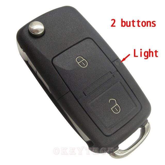 3 buttons Folding Car key Switchblade Key Flip key Shell for VW polo passat b5 Tiguan Golf VOLKSWAGEN Seat Skoda auto key blank JadeMoghul Inc. 