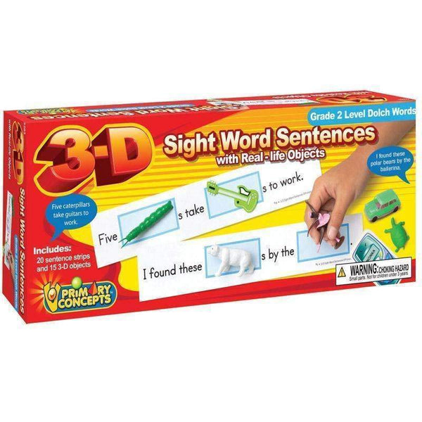 3-D SIGHT WORD SENTENCES GRADE 2-Learning Materials-JadeMoghul Inc.