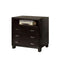 3 Drawer And 1 Open shelved Contemporary Media Chest, Espresso Brown-Accent Chests and Cabinets-Brown-Wood-JadeMoghul Inc.