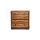 3 Drawer Mahogany Wood Chest With Storage Brown-Accent Chests and Cabinets-Brown-Mahogany Solids & Veneer-JadeMoghul Inc.