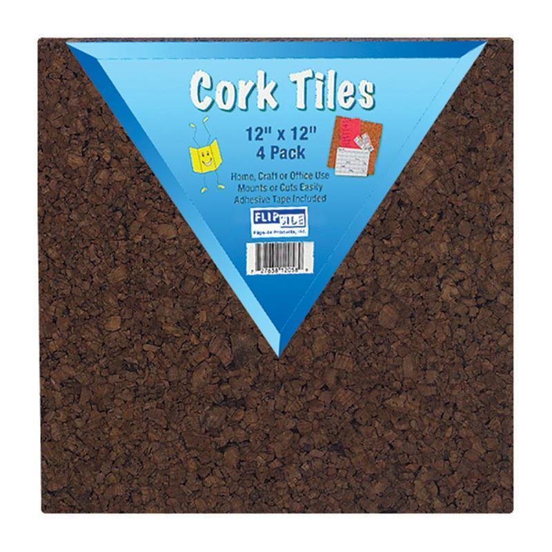 (3 EA) 12X12 DARK CORK SQUARES 4 PK-Supplies-JadeMoghul Inc.