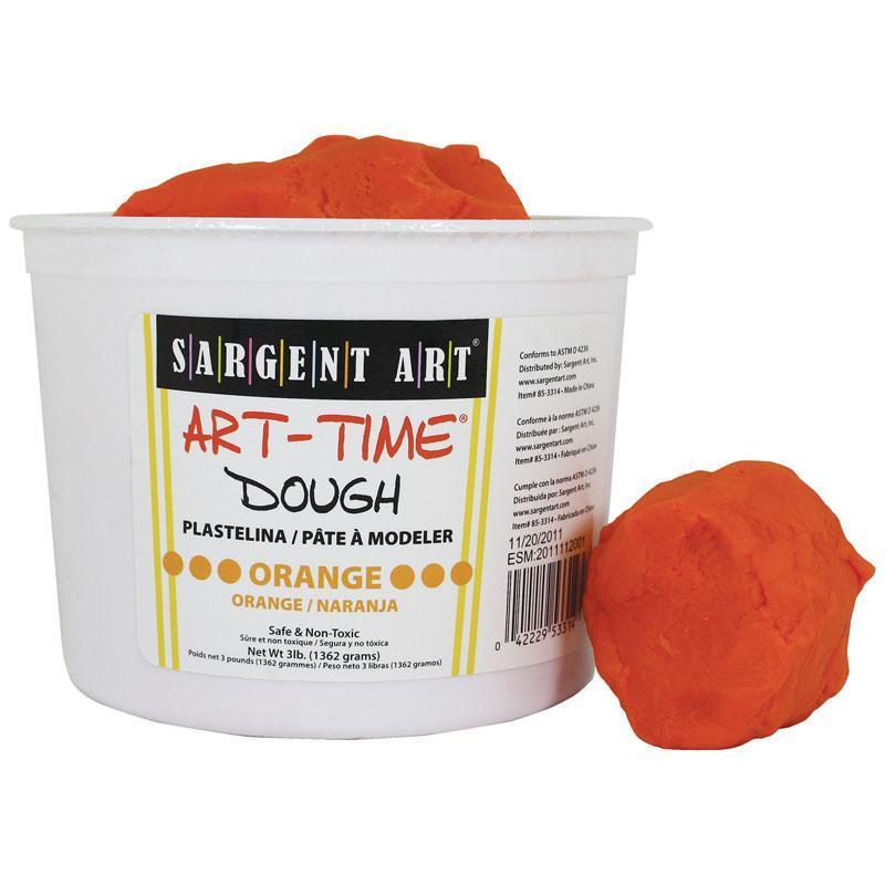 (3 EA) 3LB ART TIME DOUGH ORANGE-Arts & Crafts-JadeMoghul Inc.