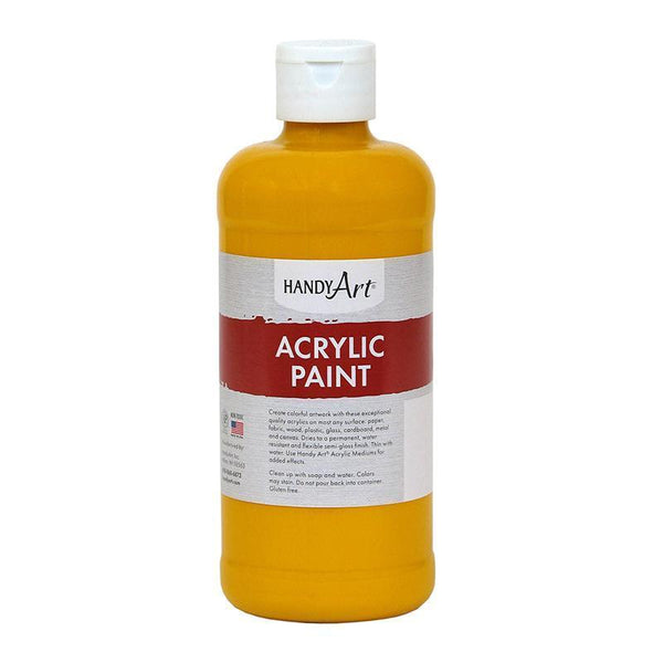 (3 EA) ACRYLIC PAINT 16 OZ DEEP YLW-Arts & Crafts-JadeMoghul Inc.