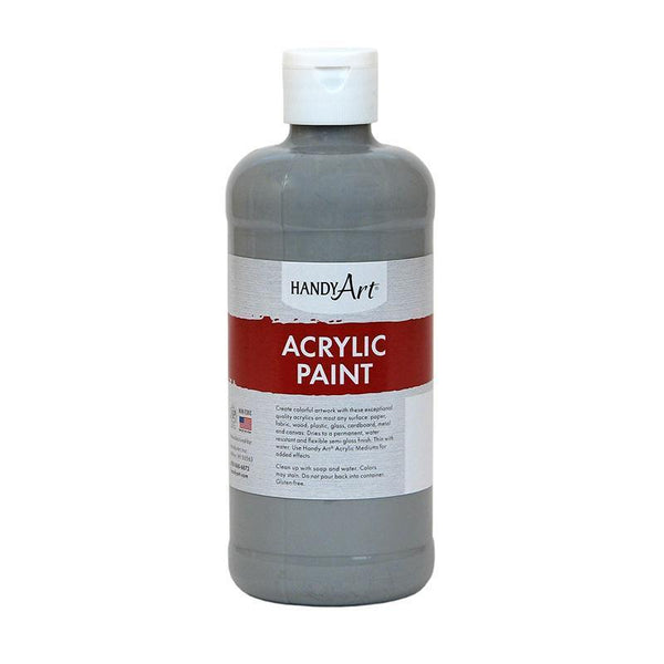 (3 EA) ACRYLIC PAINT 16 OZ GRAY-Arts & Crafts-JadeMoghul Inc.